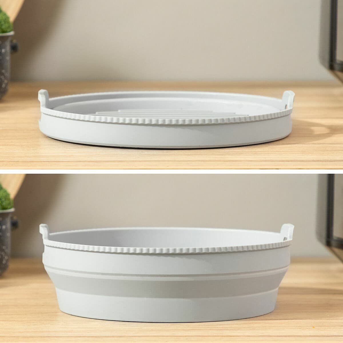 Składany silikonowy koszyk do frytkownicy na gorące powietrze Fliynner InnovaGoods Szary 1 L (Odnowione B) - Image 5