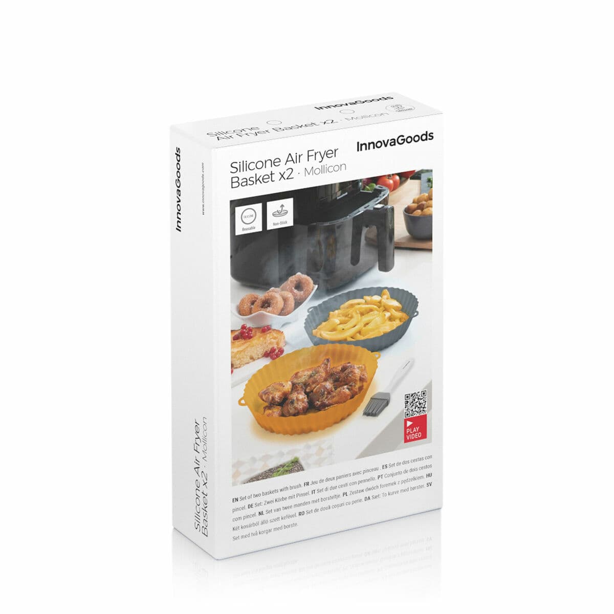 Silikonske Košare s Kistom za Friteze na Zrak Mollicon InnovaGoods 2 kom. - Image 10