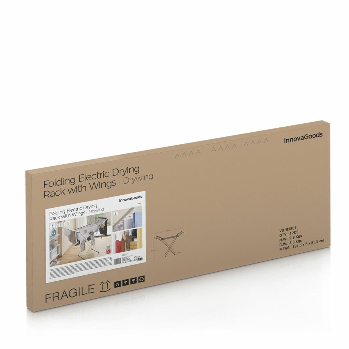 Tendedero Eléctrico Plegable con Alas Drywing InnovaGoods 20 Barras 230 W - Image 9