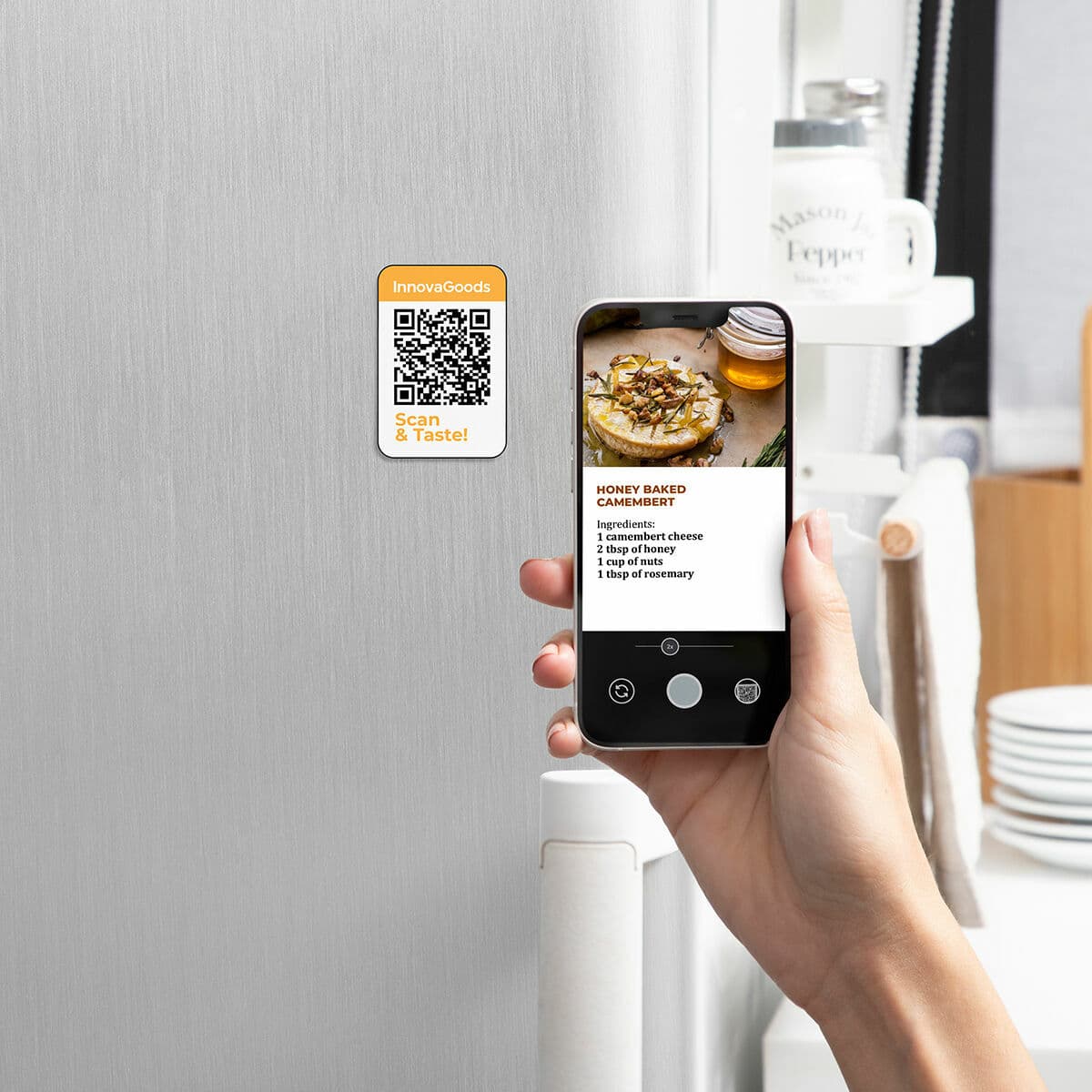 Luftfritös med Grill, Tillbehör och Receptbok InnovaGoods Fryinn 12-in-1 6000 Svart Stål 3400 W 6 L - Image 11