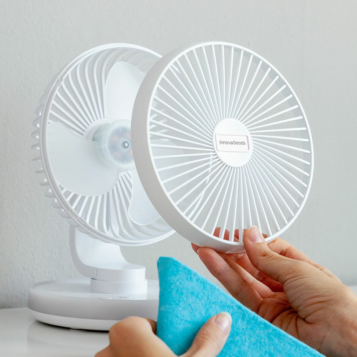Tischventilator mit Akku und LED FanLed InnovaGoods Ø6,6'' 4000 mAh - Image 10