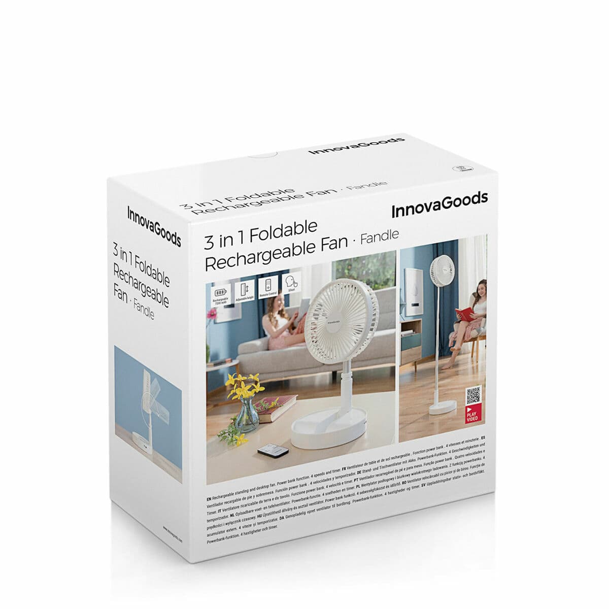 3-in-1 salokāms uzlādējams salokāms ventilators Fandle InnovaGoods Ø7,7'' 7200 mAh - Image 13