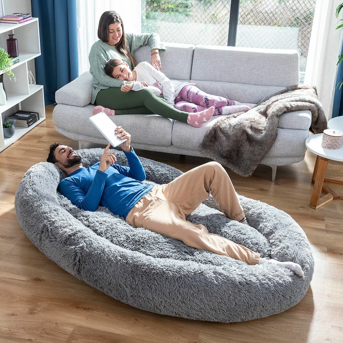Hundebett für Menschen | Human Dog Bed XXL InnovaGoods Grey - Image 7