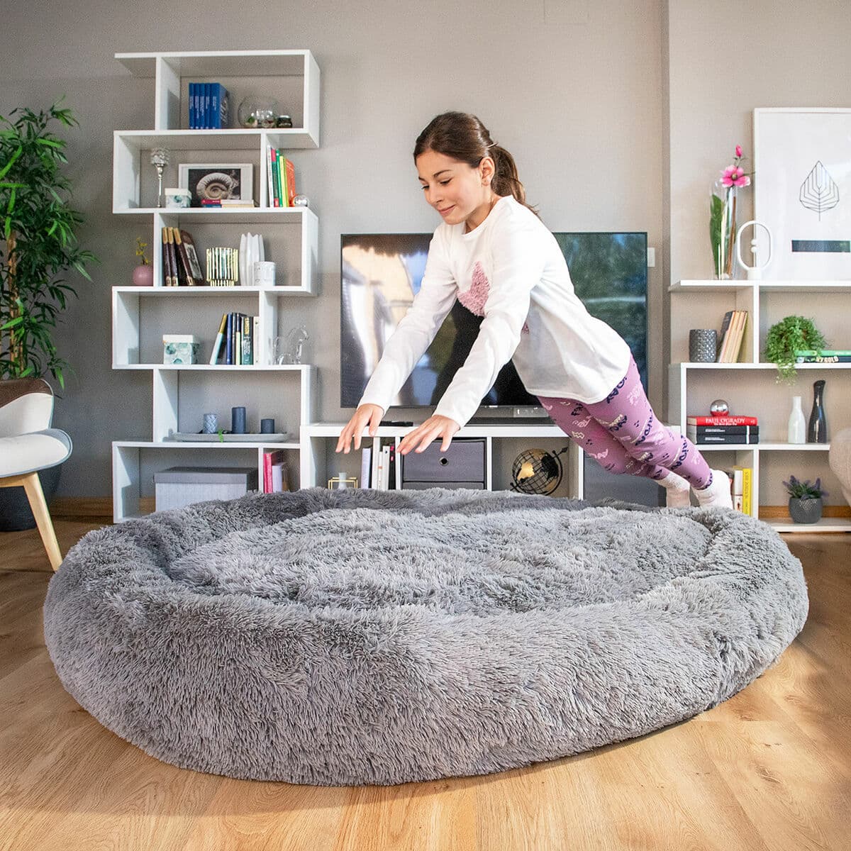 Hundebett für Menschen | Human Dog Bed XXL InnovaGoods Grey - Image 8
