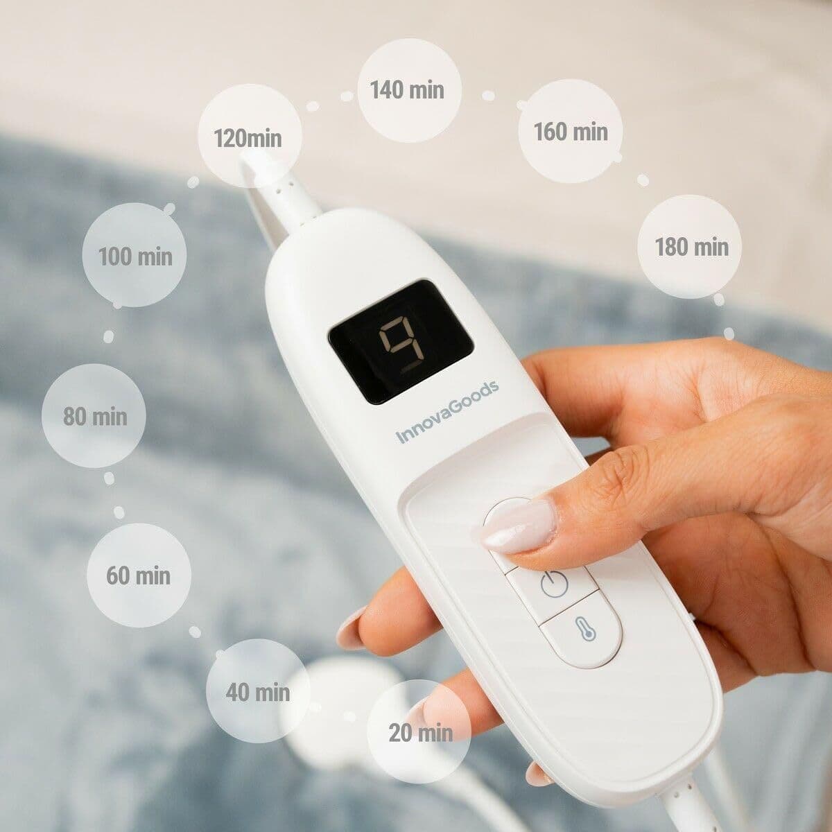 Manta Eléctrica Elakef InnovaGoods Gris 120 x 160 cm Poliéster 160 W (Reacondicionado A) - Image 19