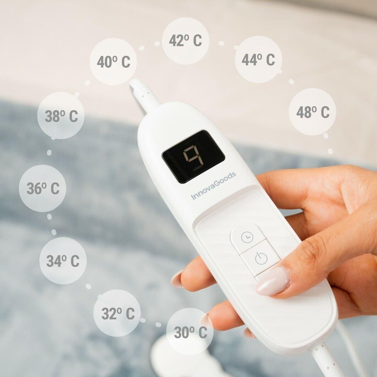 Manta Eléctrica Elakef InnovaGoods Gris 120 x 160 cm Poliéster 160 W (Reacondicionado A) - Image 20