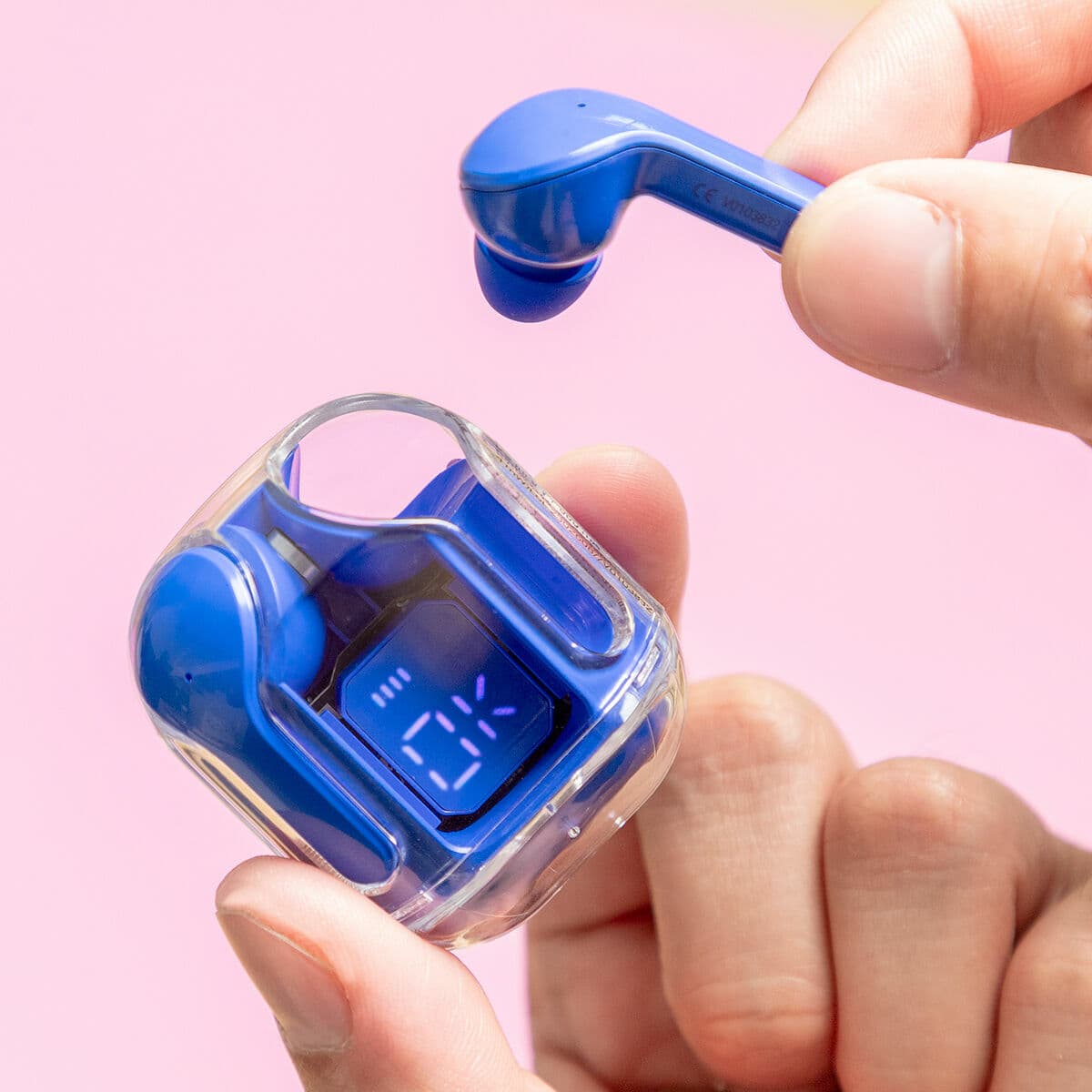 Trådlösa hörlurar med laddningsetui Blue InnovaGoods - Image 4