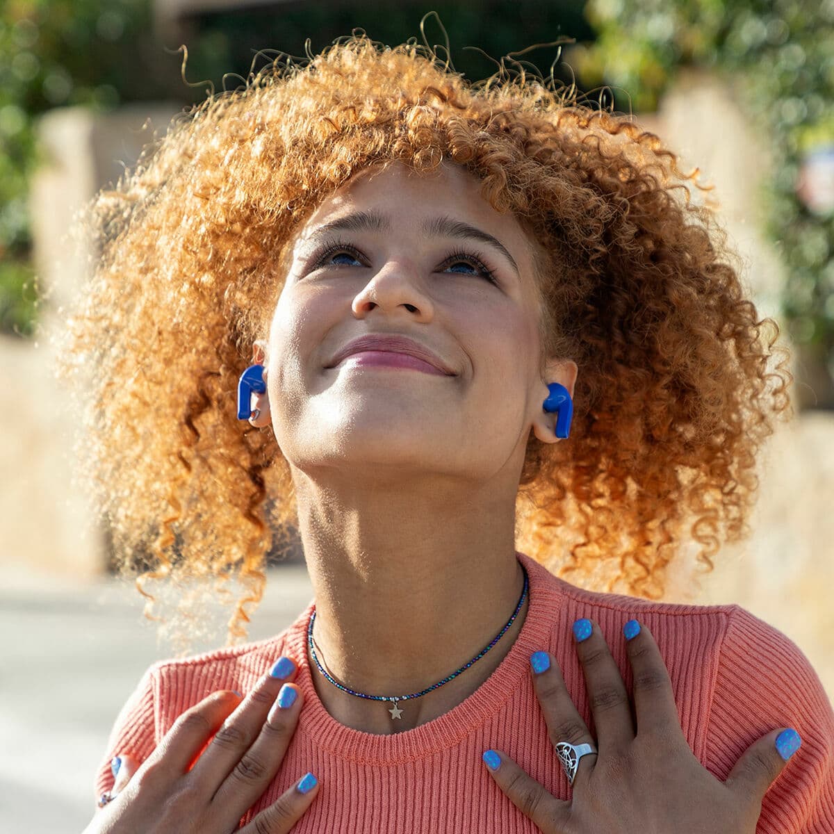 Trådlösa hörlurar med laddningsetui Blue InnovaGoods - Image 5