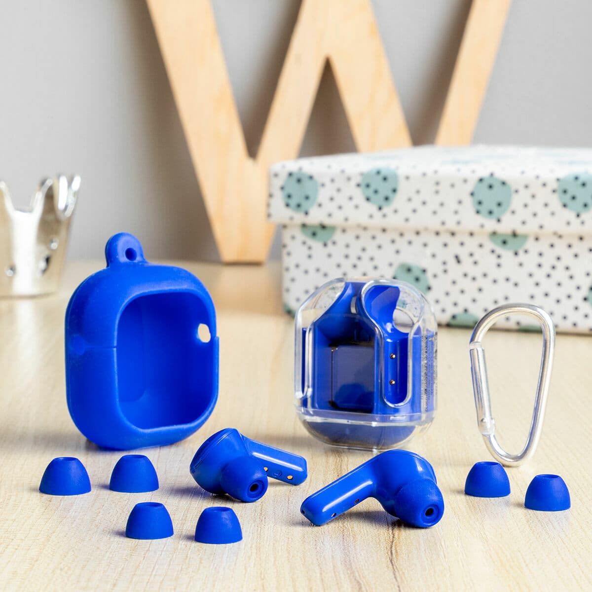 Trådlösa hörlurar med laddningsetui Blue InnovaGoods - Image 6