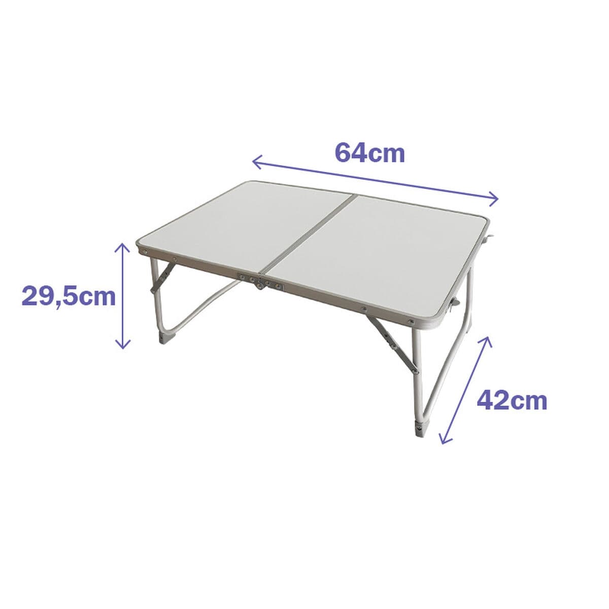 Marbueno Klappbarer Aluminiumtisch D13 Campen und Strand 64X42X29,5 cm 10440 - Image 4