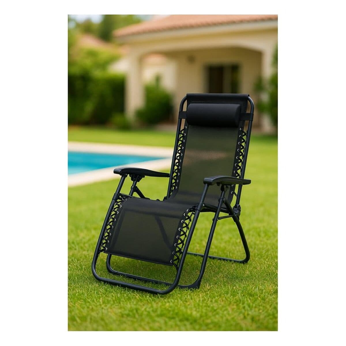 Hopfällbar Stol Marbueno Svart 90 x 108 x 66 cm