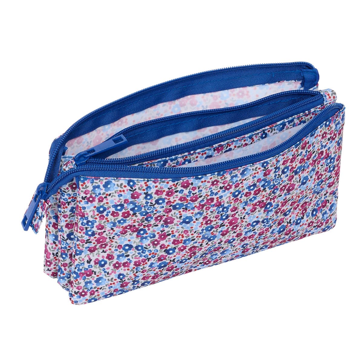 Holdall Nait Nait Flores coimbra azul Blue 22 x 12 x 3 cm - Image 2