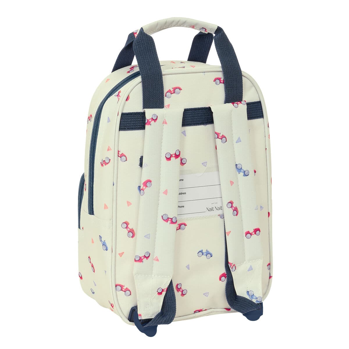 Mochila Escolar Nait Nait Coches Beige 20 x 28 x 8 cm - Image 3