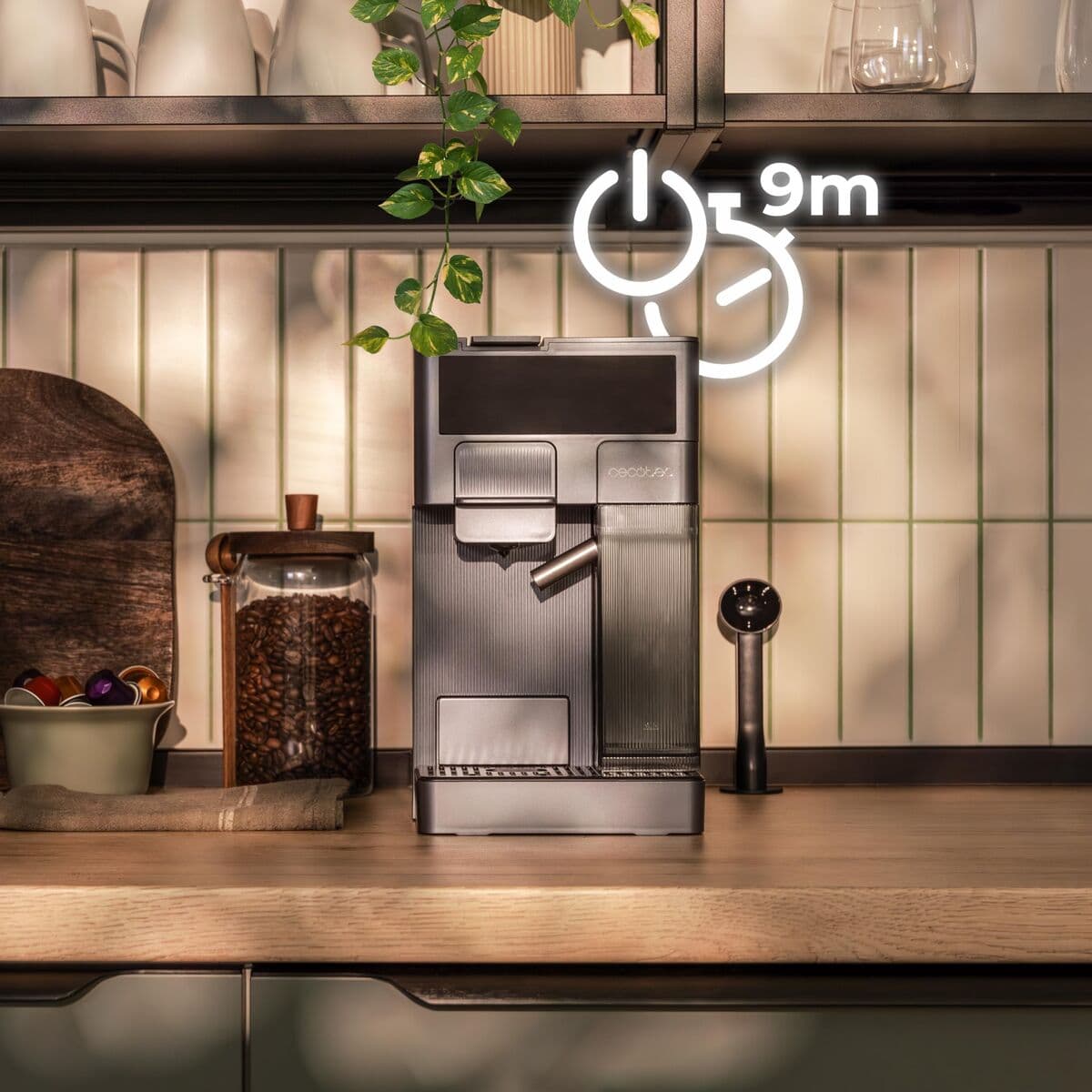 Cecotec Cafetera Express FreeStyle Latte T 1,6L 20bar negra 4en1 compatible cápsulas y molido - Image 3