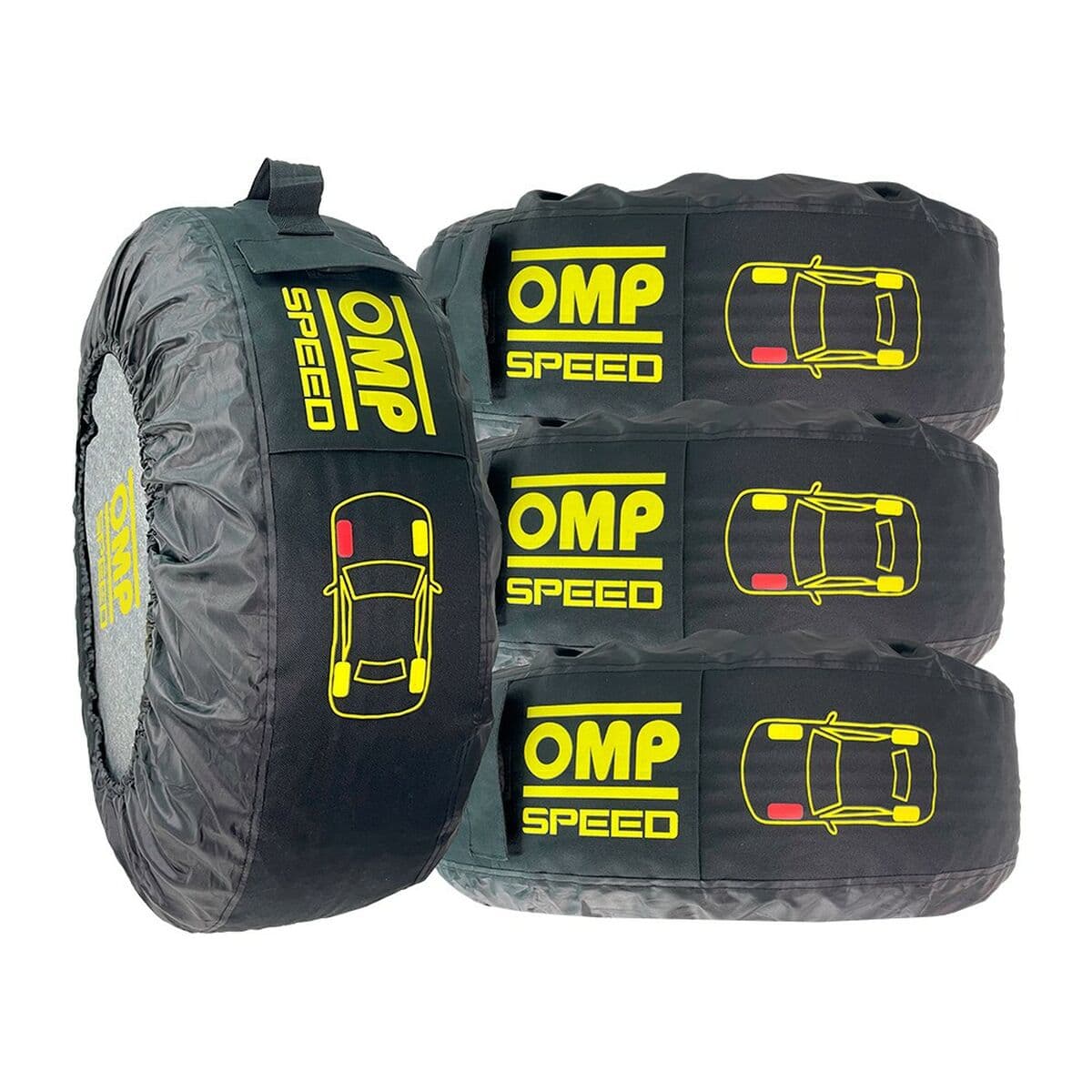 Set of tyre covers OMP Speed 4 Pieces