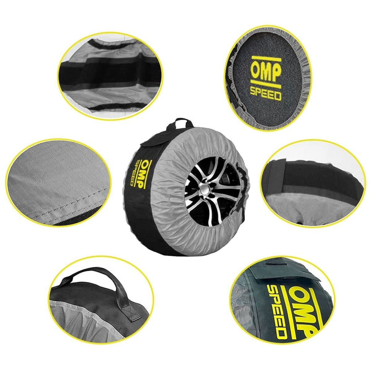 Set of tyre covers OMP Speed 4 Pieces - Image 2