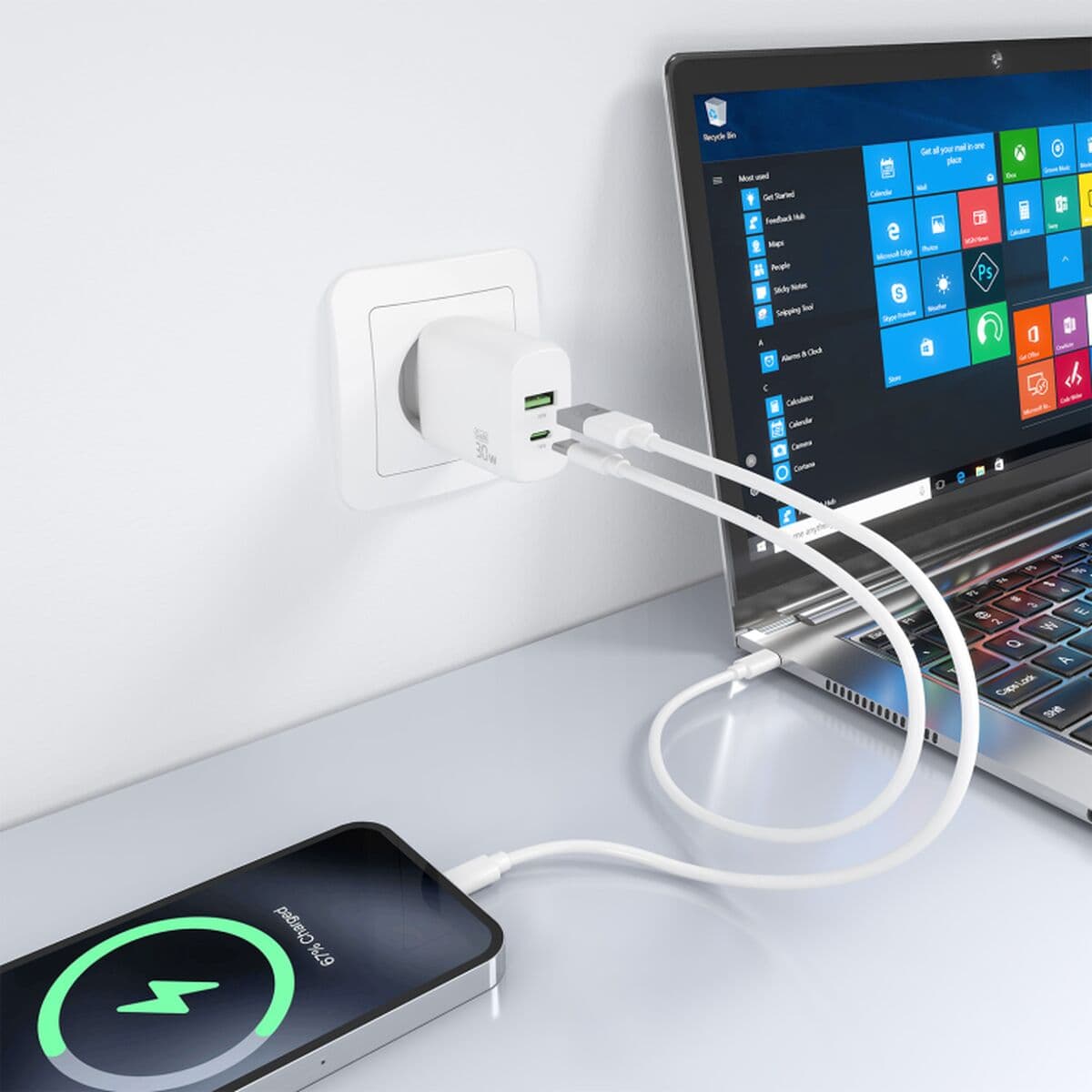 Wandladegerät Aisens A110-0923 Weiß 33 W 50 W - Image 6