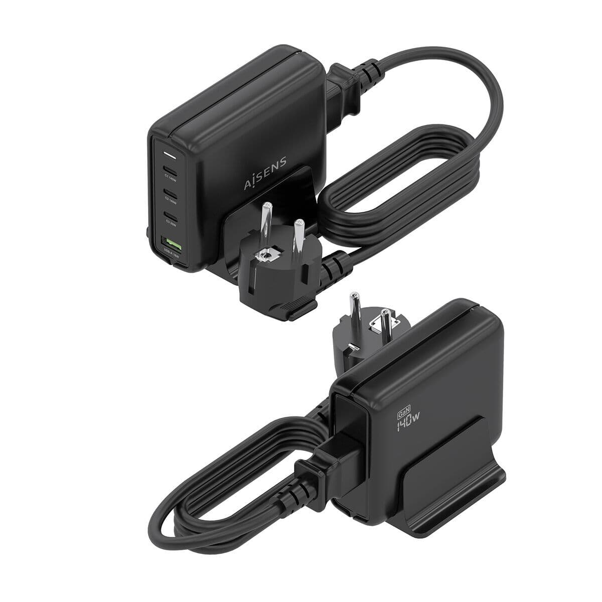 Chargeur mural Aisens GAN Noir 140 W 50 W - Image 3