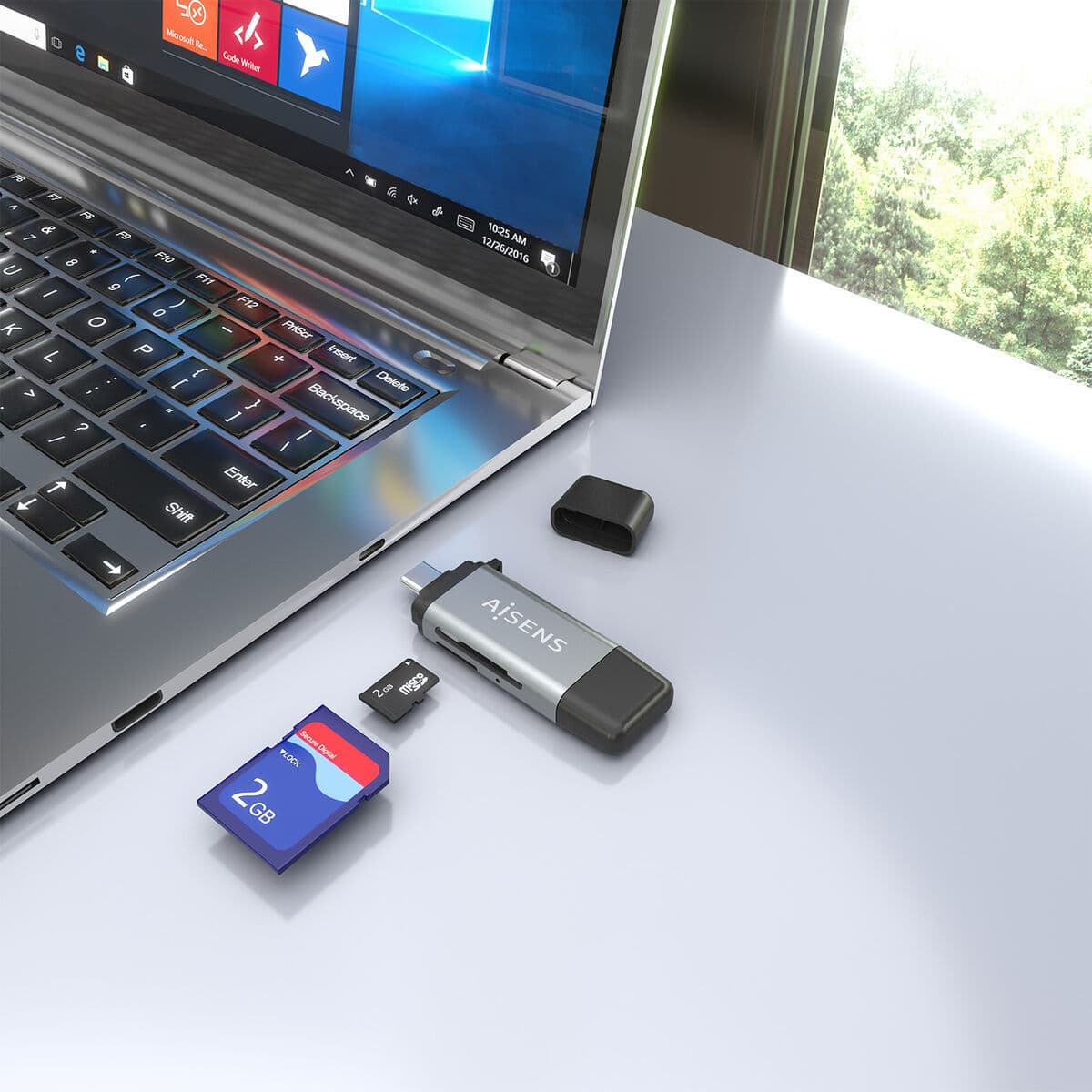 Kartenleser Aisens ASCR-2AC11-GR Grau - Image 4