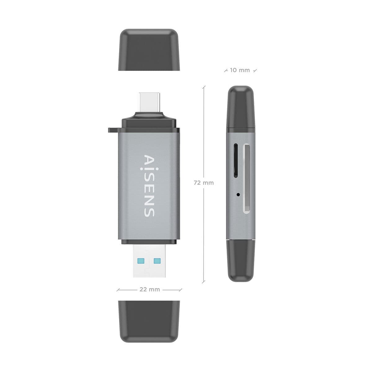 Kartenleser Aisens ASCR-2AC11-GR Grau - Image 7