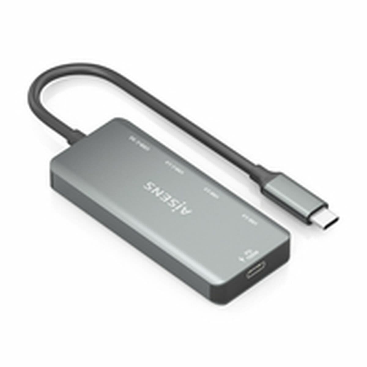 Hub USB Aisens CPNT Gris 100 W 50 W - Image 7