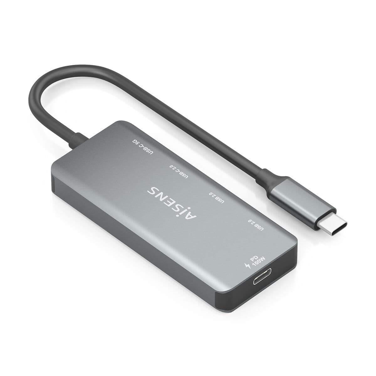 Hub USB Aisens CPNT Gris 100 W 50 W - Image 2