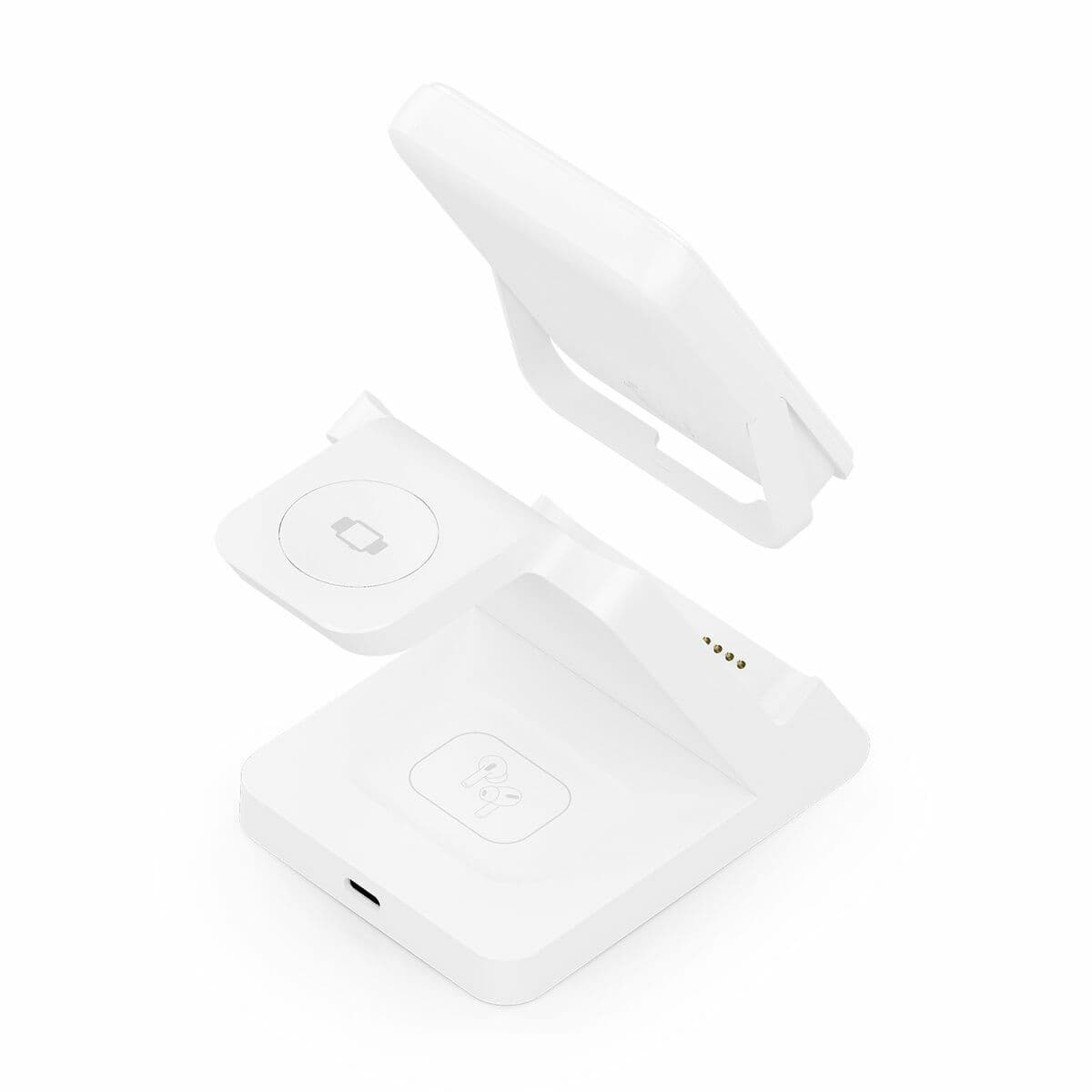 Chargeur sans fil Aisens 4IN1 15WACCS Blanc - Image 3