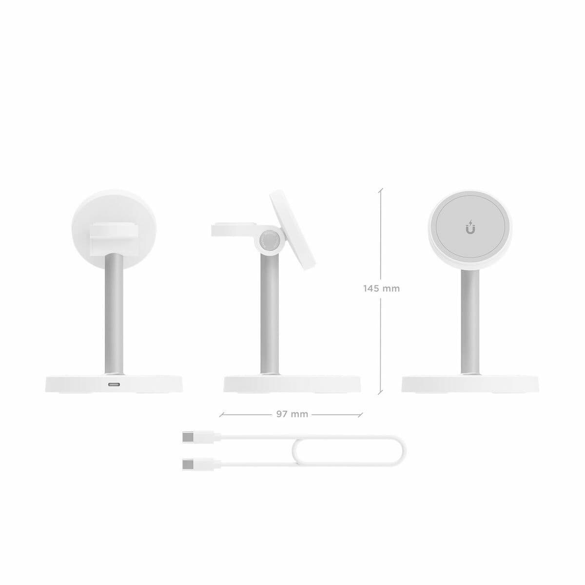 Chargeur sans fil Aisens USB-C 3IN1 15WACCS Blanc 15 W 50 W - Image 4