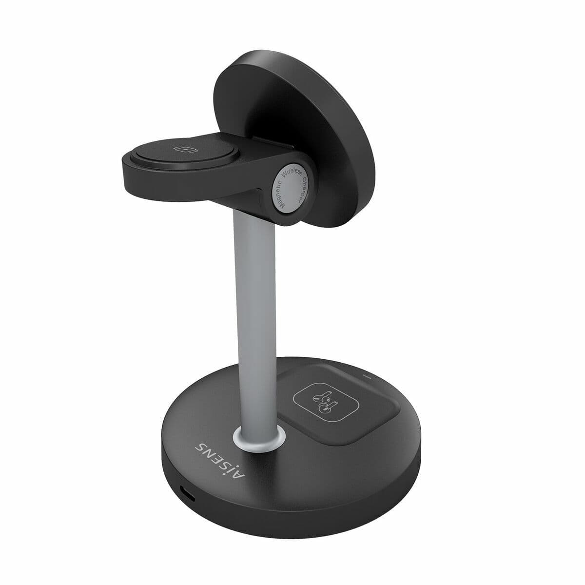 Chargeur sans fil Aisens USB-C 3IN1 15WACCS Noir 15 W 50 W - Image 3