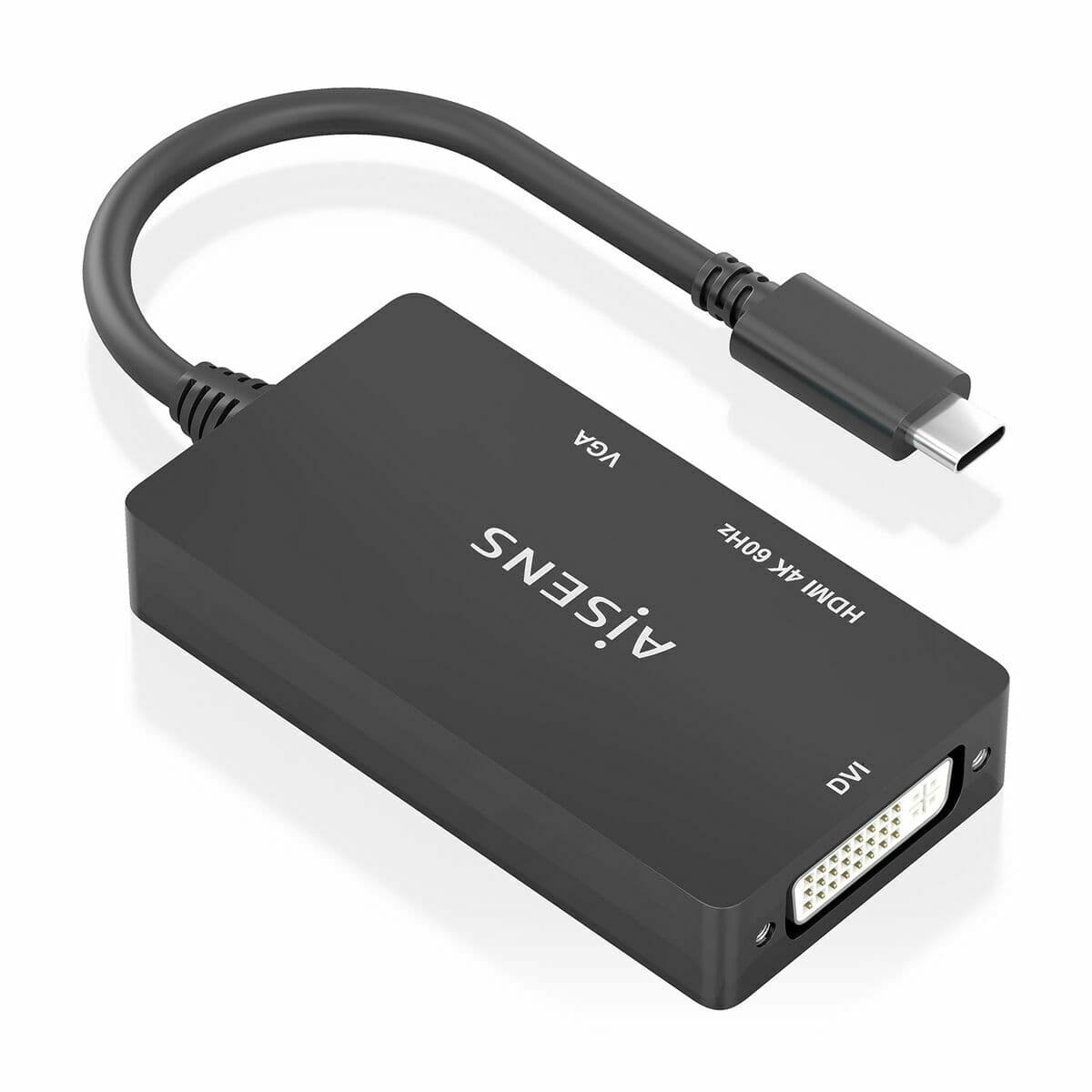 USB-C-zu-VGA/HDMI/DVI-Adapter Aisens A109-0954 Schwarz 15 cm - Image 8