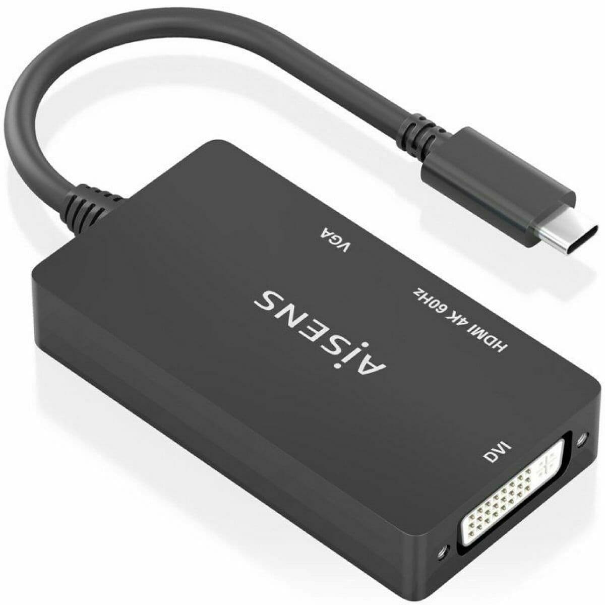 USB-C-zu-VGA/HDMI/DVI-Adapter Aisens A109-0954 Schwarz 15 cm - Image 10