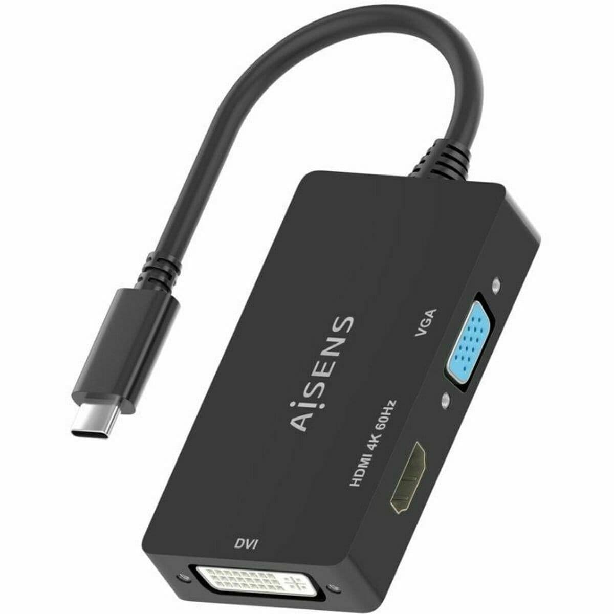 USB-C-zu-VGA/HDMI/DVI-Adapter Aisens A109-0954 Schwarz 15 cm - Image 11