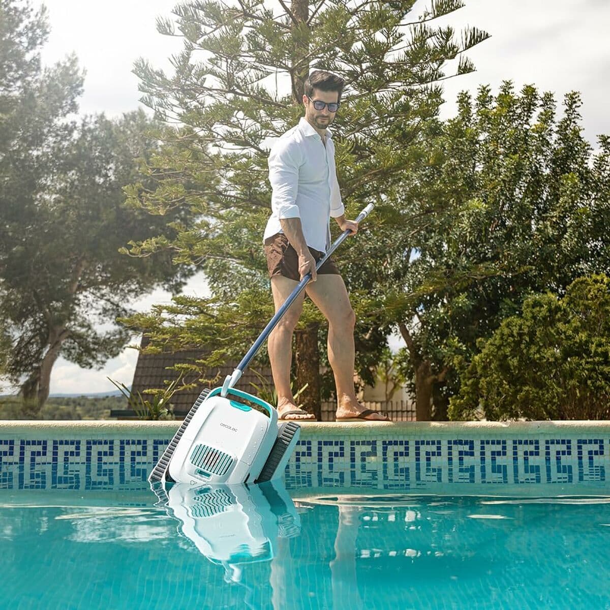 Cecotec Limpiafondos automático piscina CONGA POOLDROID 5000, 120min, filtro 180μm, negro - Image 7