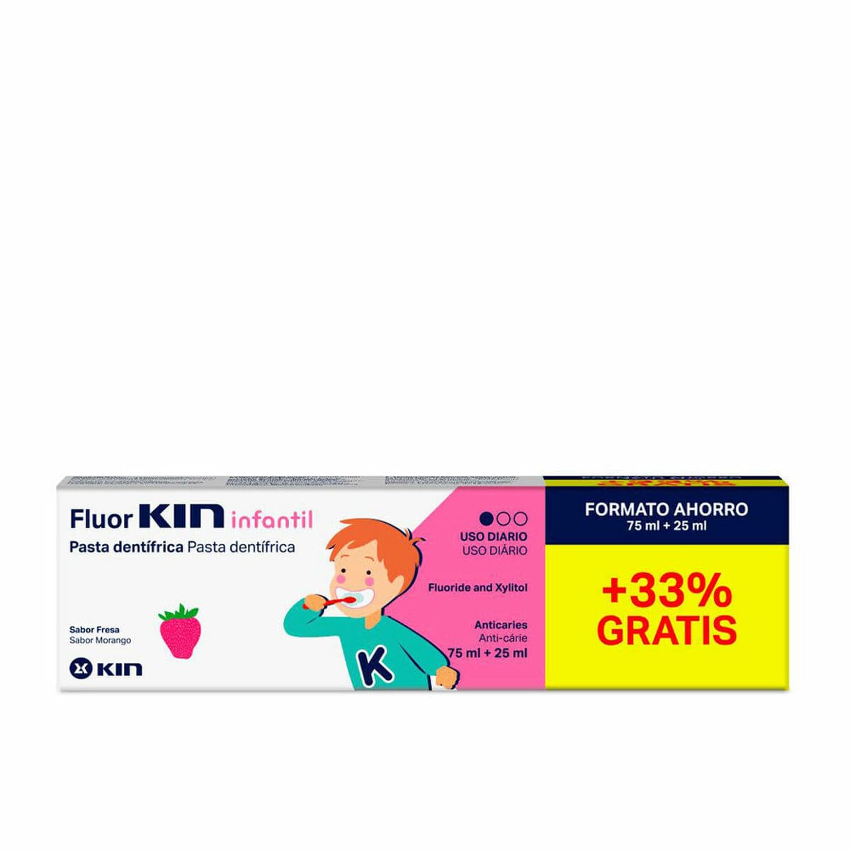 Pastă de dinți Kin Fluorkin Căpșună 25 ml