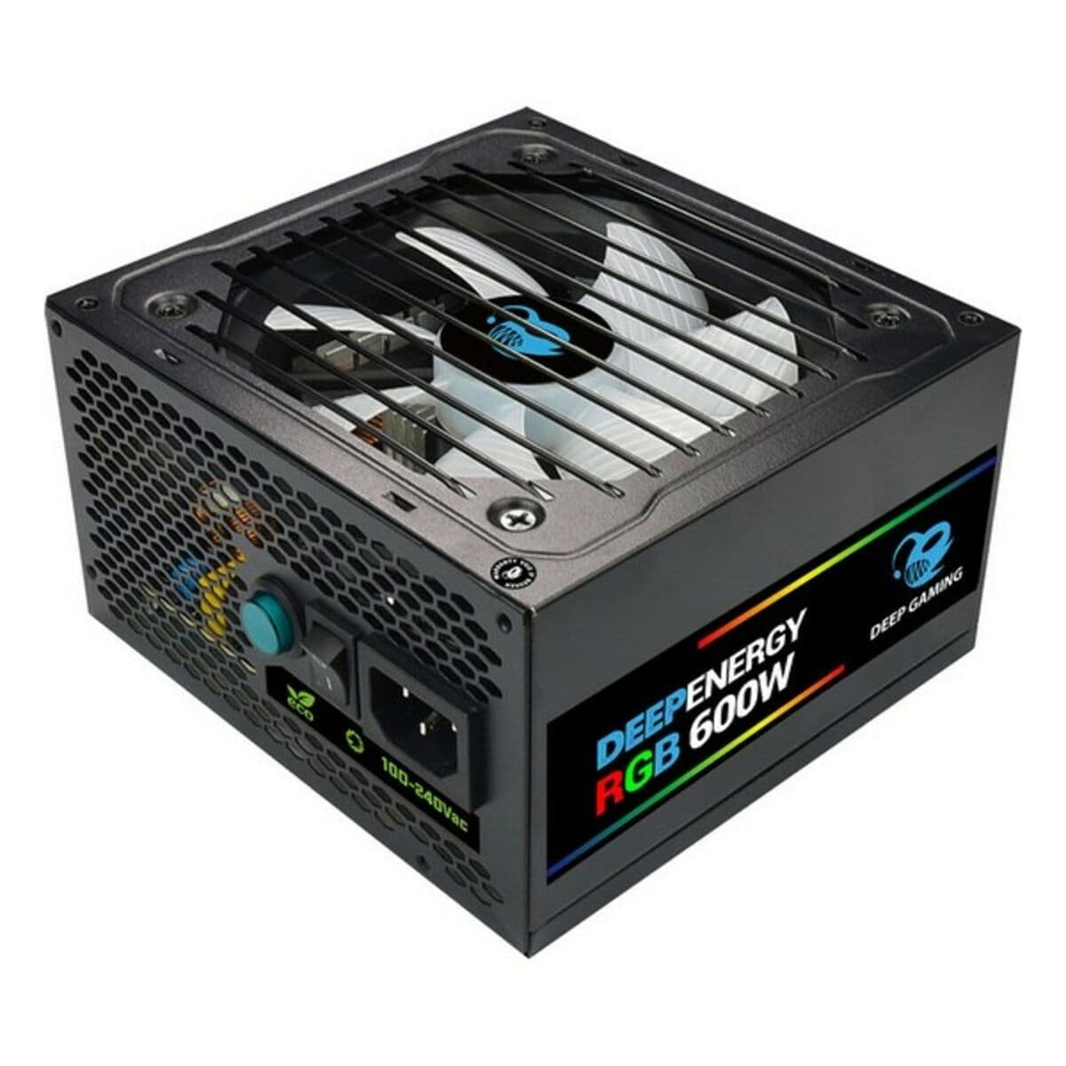 Fuente de Alimentación CoolBox DG-PWS600-MRBZ ATX 600W RGB Negro Ø 12 cm x 1 - Image 3
