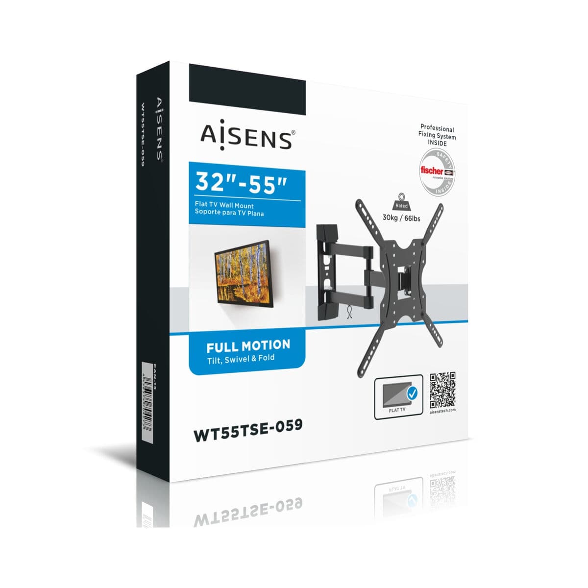 Support mural Aisens WT55TSE-059 32" 32"-55" Plaque Tournante Inclinable Télévision Écran - Image 5
