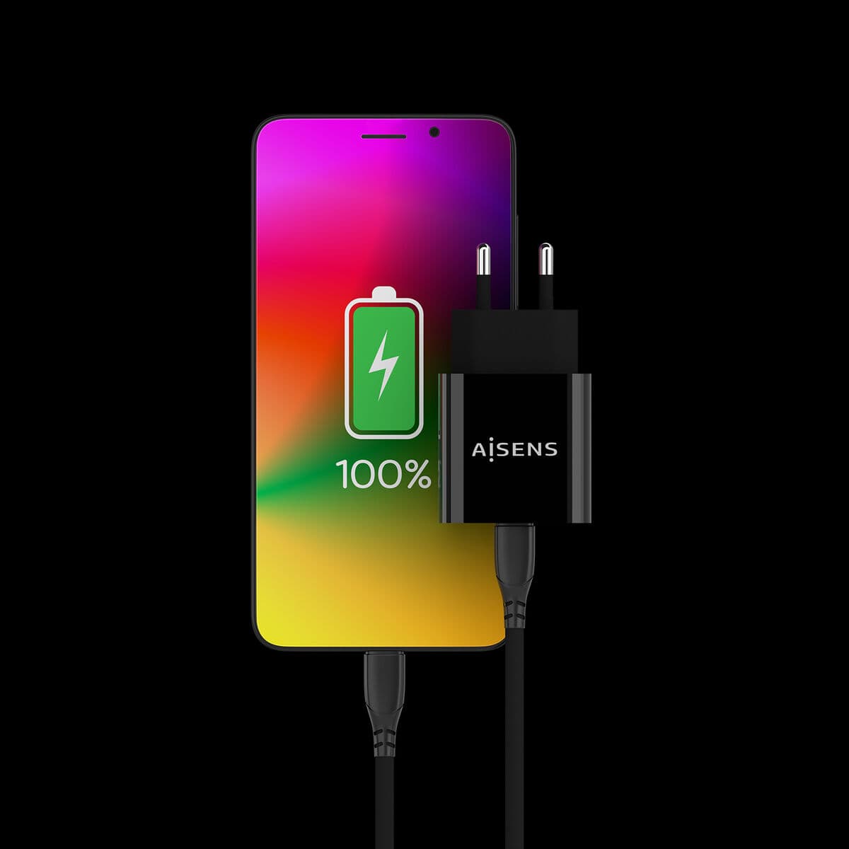 Caricabatterie da Parete Aisens A110-0538 Nero