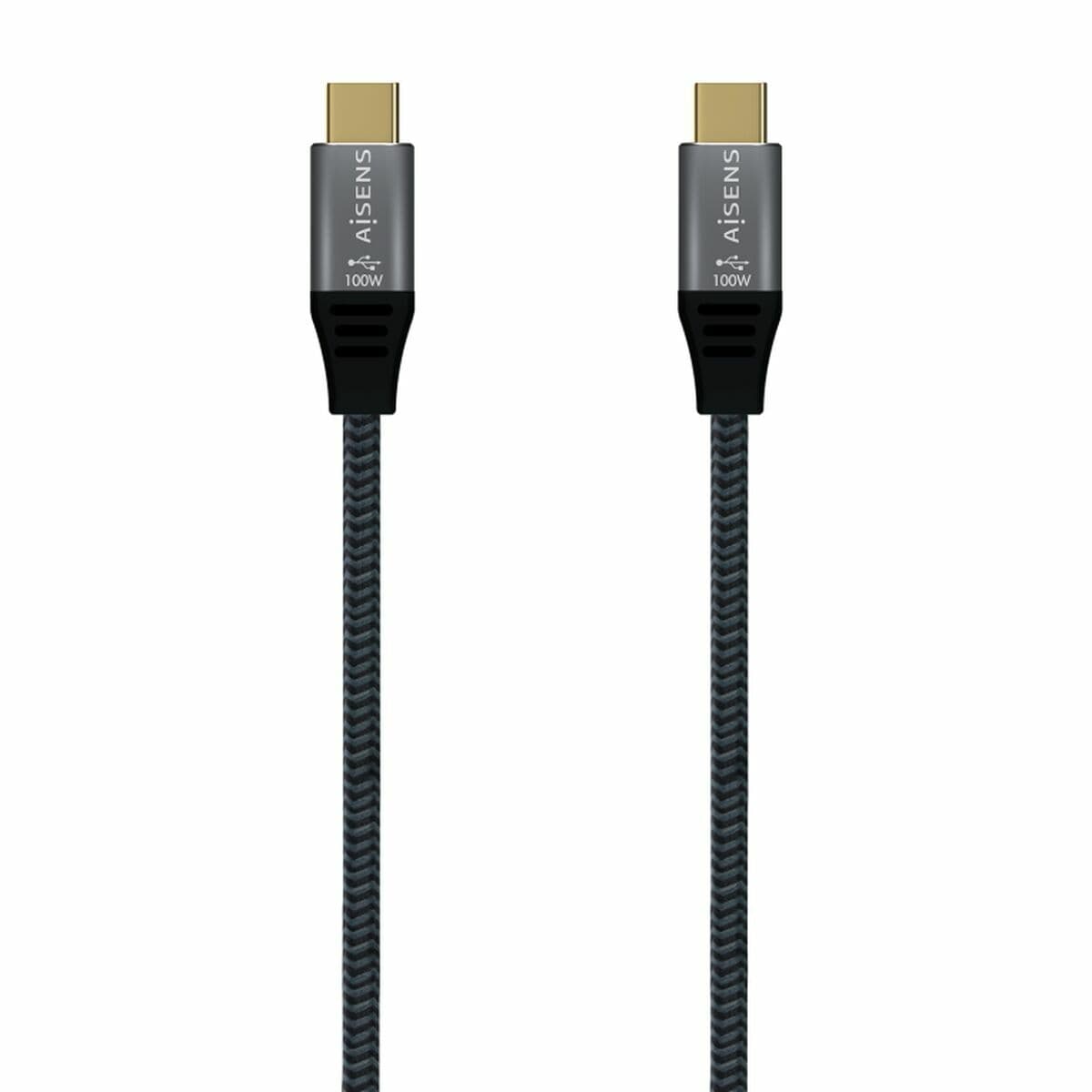 Cable USB-C Aisens A107-0629 Gris 2 m