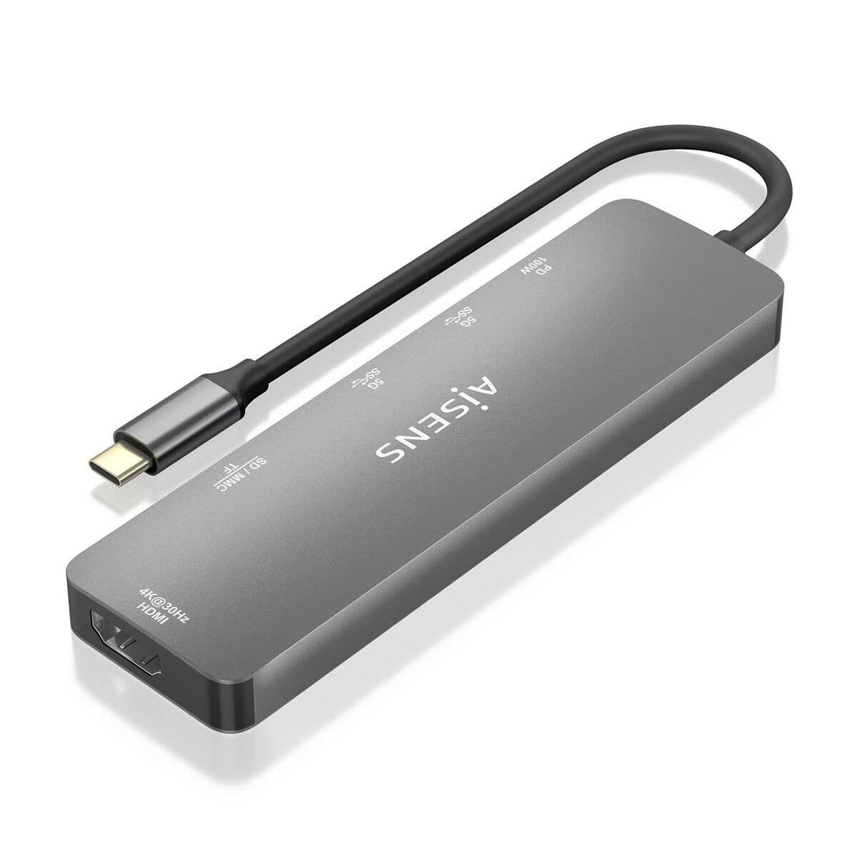 Hub USB Aisens ASUC-6P016-GR Cinzento Multicolor - Image 2