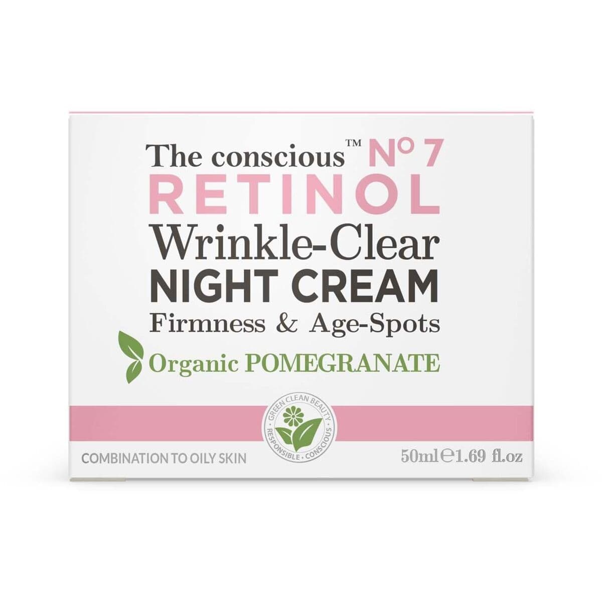 Anti-Rimpel Nachtcrème The Conscious Retinol 50 ml Granaatappel - Image 3