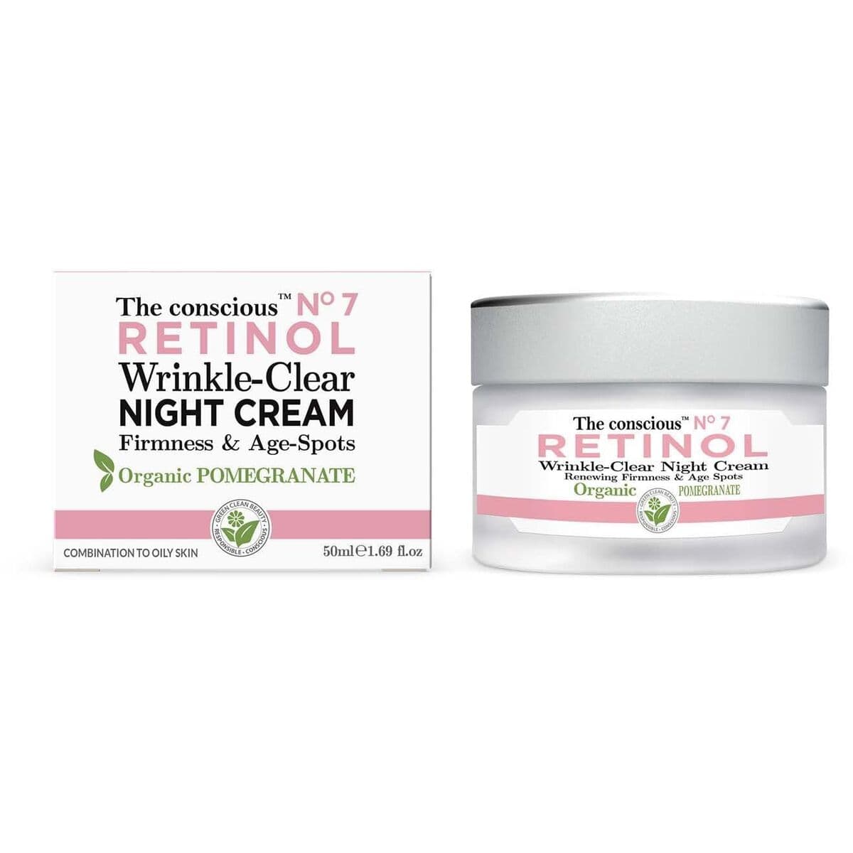 Anti-Rimpel Nachtcrème The Conscious Retinol 50 ml Granaatappel - Image 5