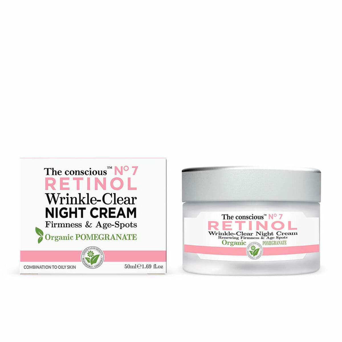 Anti-Wrinkle Night Cream The Conscious Retinol 50 ml Pomegranate