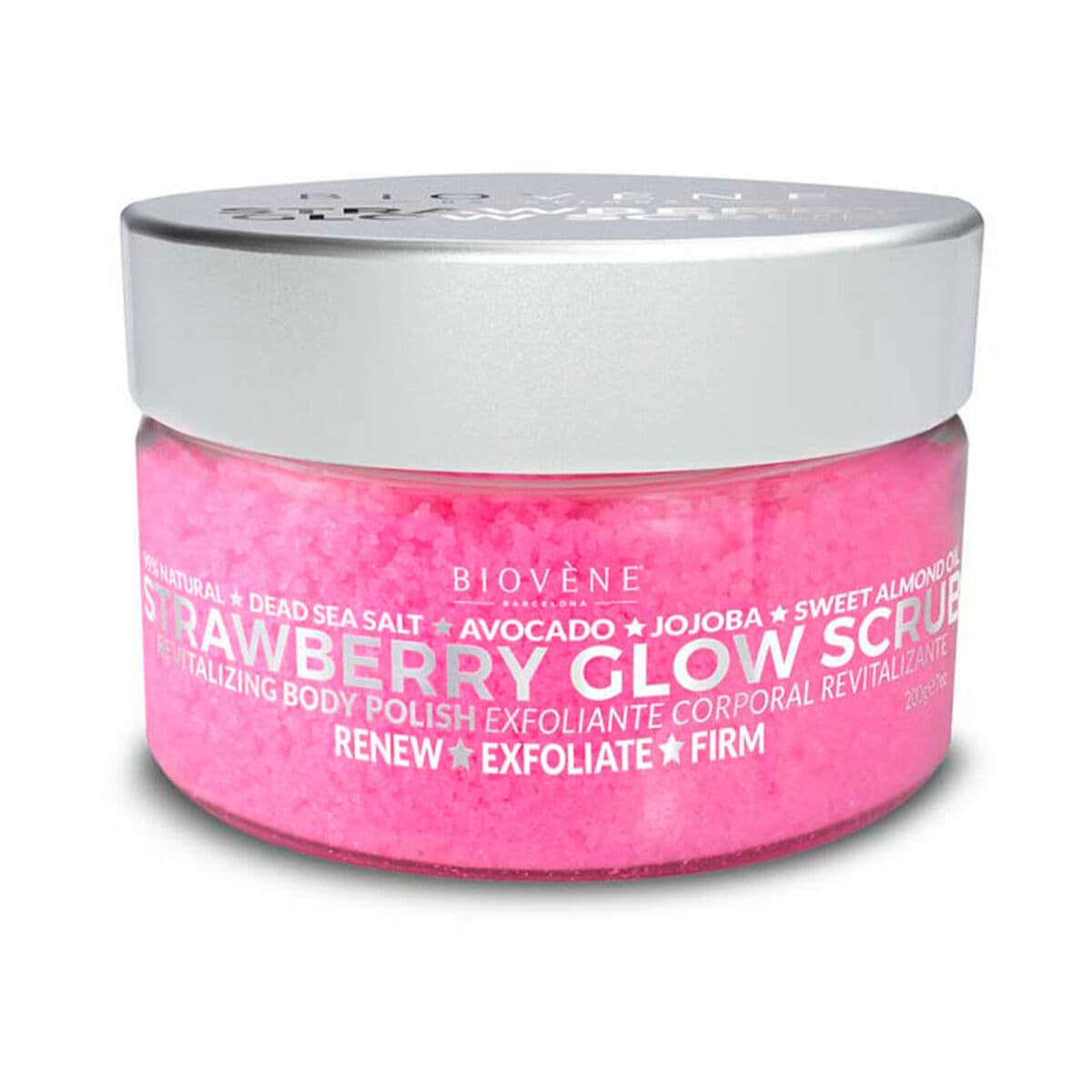 Körpercreme Biovène Strawberry Glow Scrub 200 g
