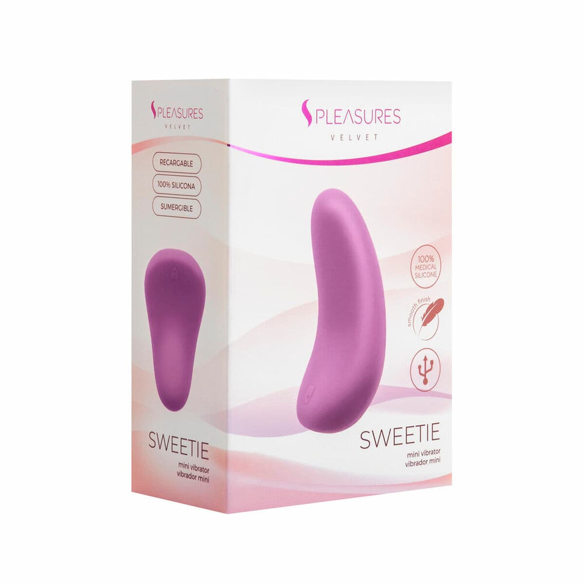 Mini Vibrador S Pleasures Velvet Lila - Image 2