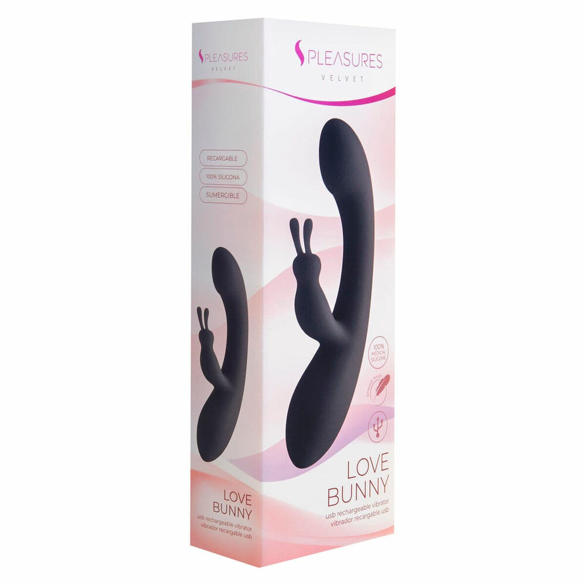 Rabbit Vibrator S Pleasures Schwarz Rosa