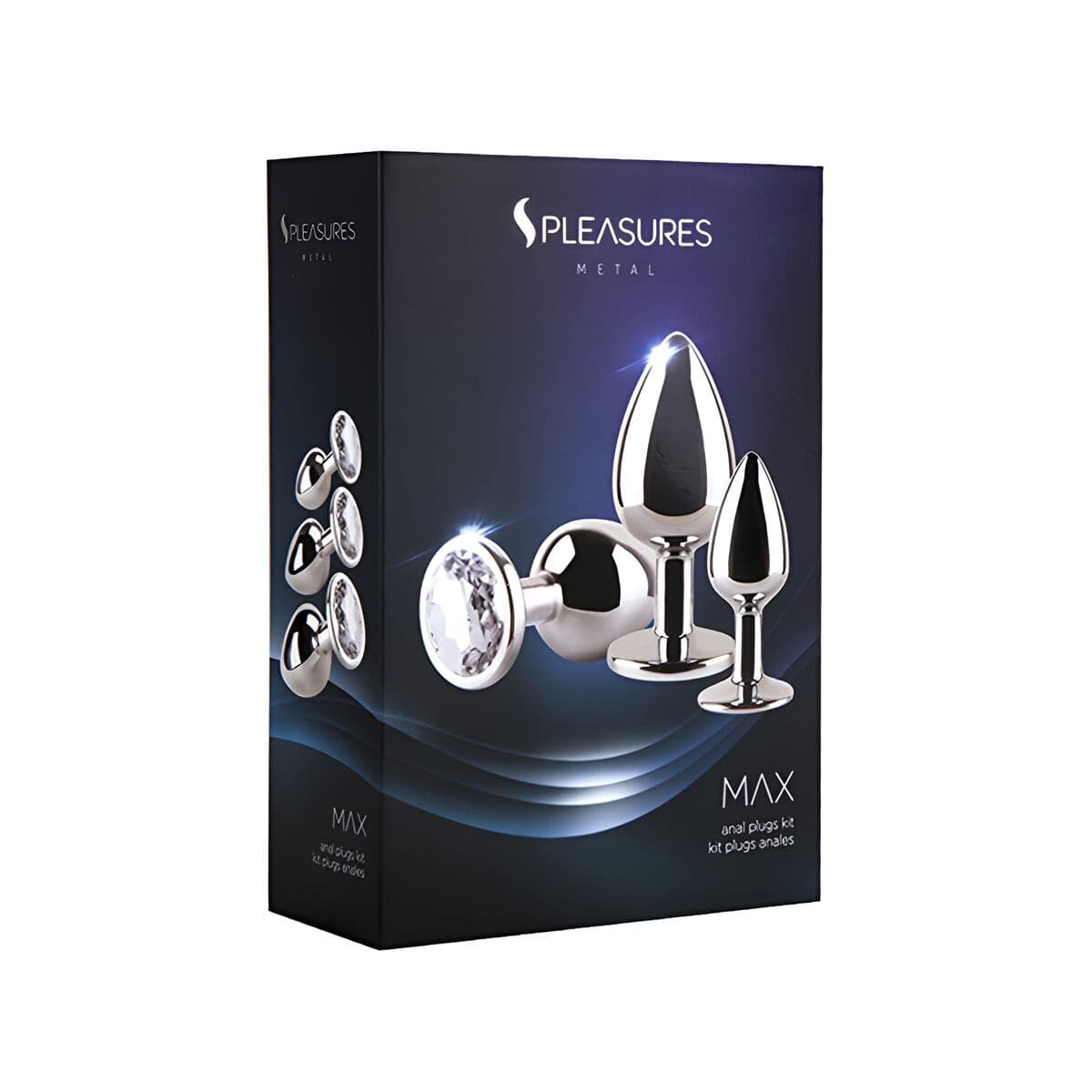Analplugg S Pleasures Silvrig 3 Delar