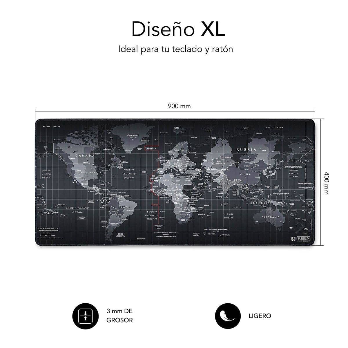 Mousepad Subblim SUB-MP-01PUW01 Schwarz 90 x 40 cm - Image 9