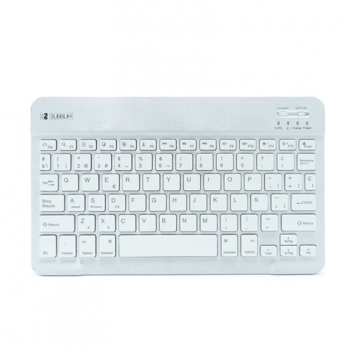 Bluetooth klaviatūra Subblim SUB-KBT-SM0001 Mėlyna Sidabras Ispaniška Qwerty - Image 2
