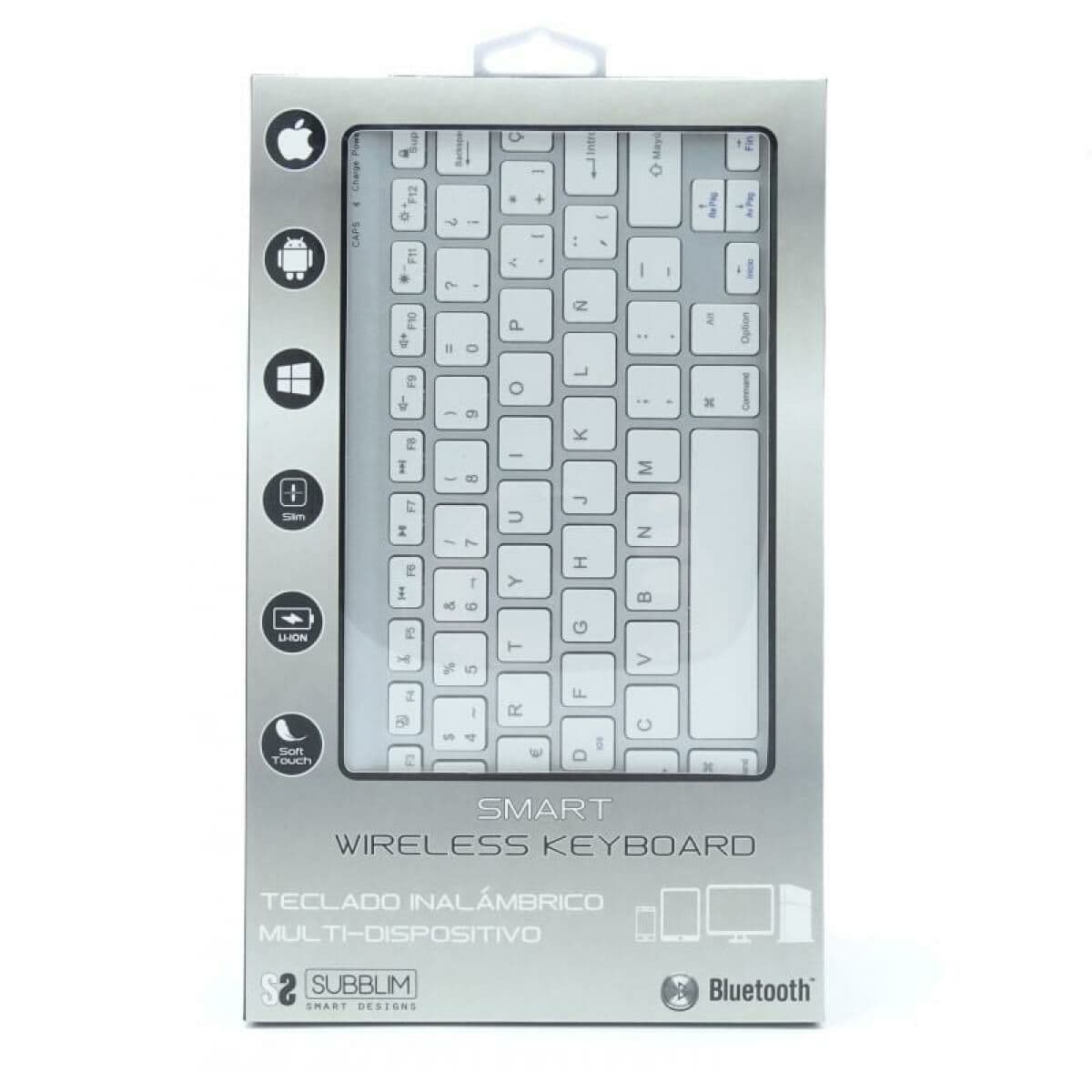 Bluetooth klaviatūra Subblim SUB-KBT-SM0001 Mėlyna Sidabras Ispaniška Qwerty - Image 4