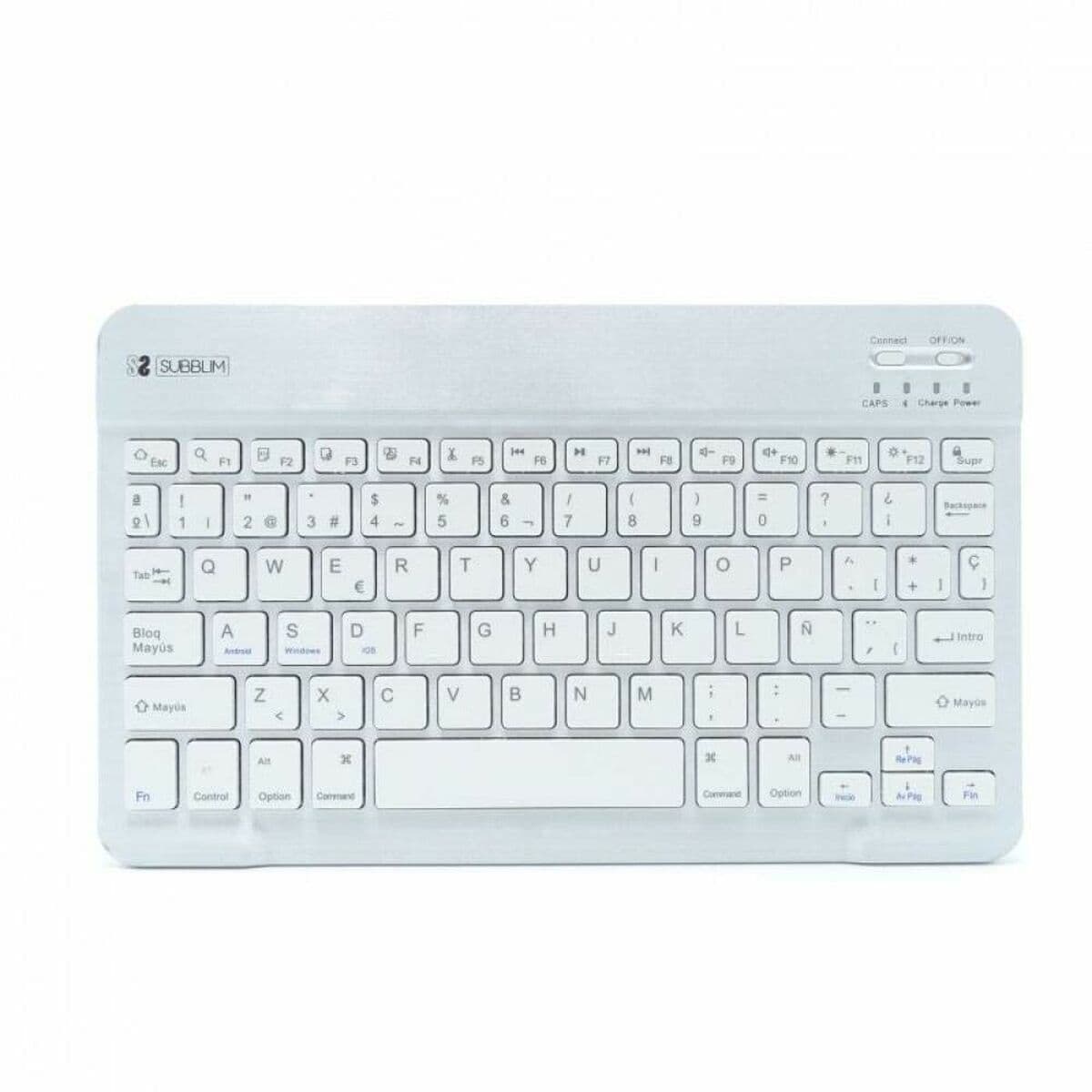 Bluetooth klaviatūra Subblim SUB-KBT-SM0001 Mėlyna Sidabras Ispaniška Qwerty - Image 6